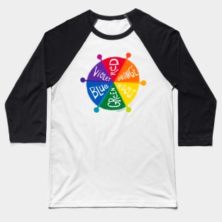 Cute Rainbow Color Wheel - great gift for artists and teachers Baseball T-Shirt
